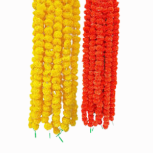 Artificial Marigold Fluffy Flower Garland For Decoration